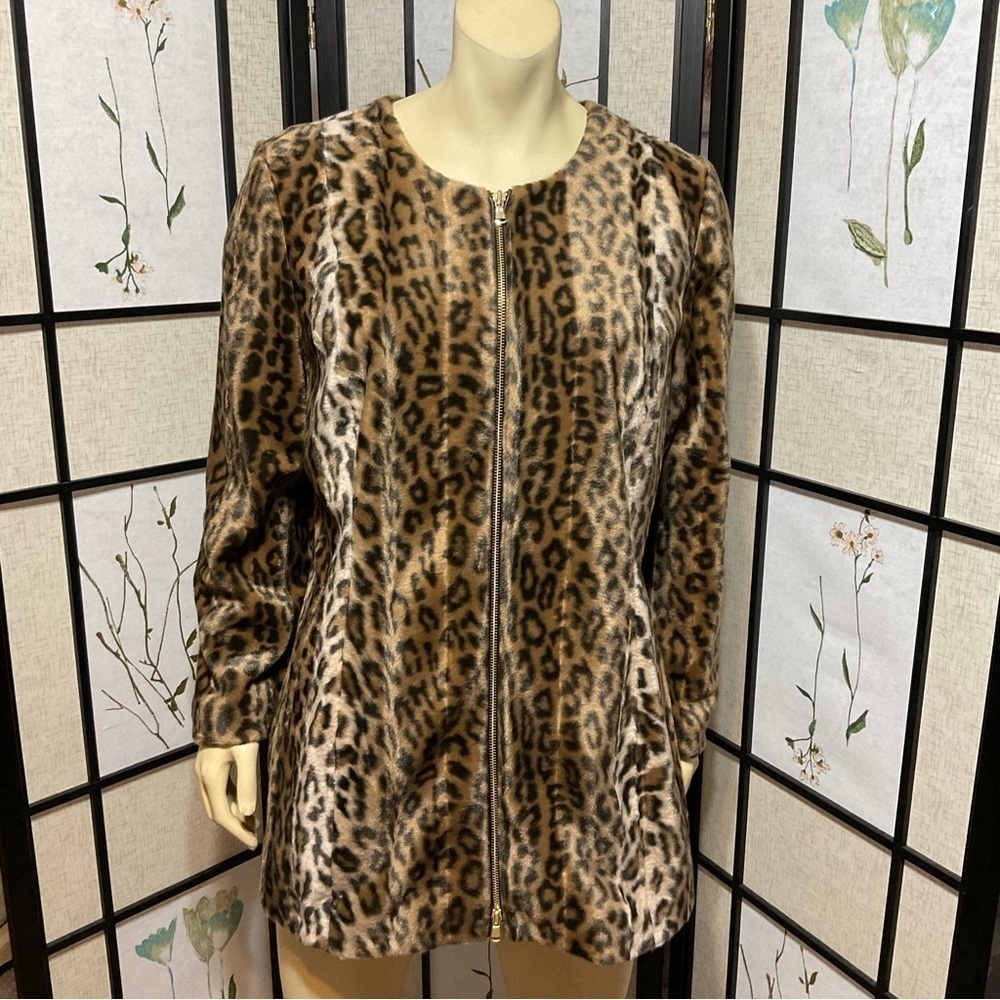 CHICO’S Faux Fur Jacket